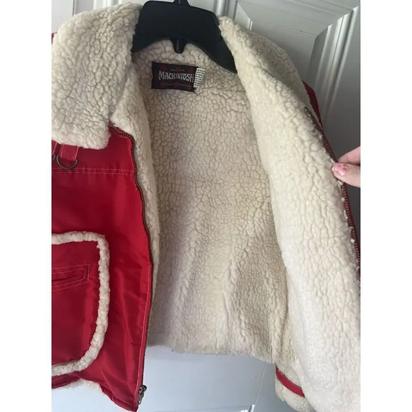 Rare Vintage 1970s Cool nylon Sherpa Lined Coat Jacket Mackintosh Girltown - Picture 3 of 9